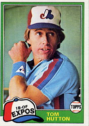 1981 Topps Baseball Cards      374     Tommy Hutton